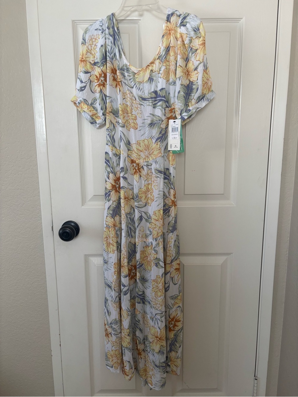 Rip Curl NWT Light Yellow Floral Maxi Dress XS